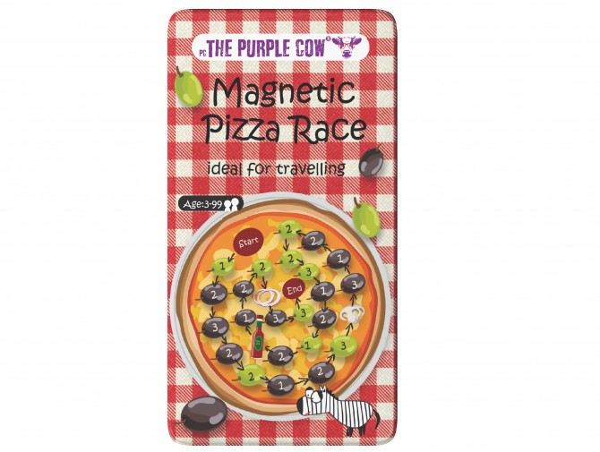 Podróżna gra magnetyczna The Purple Cow - Pizza Race